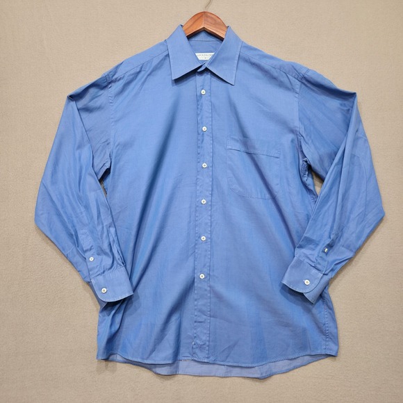 Other - Luca D'Altieri Oxford Men's Blue Long Sleeve Button Up‎ Dress Shirt Size 16/41